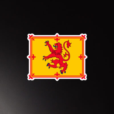 Rampant Lion Fridge Magnet - With Border